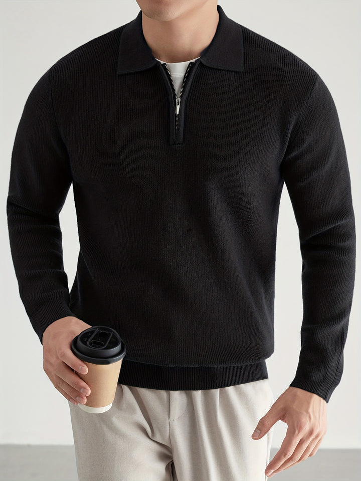 Ford | Refined Zip-Collar Polo Sweater