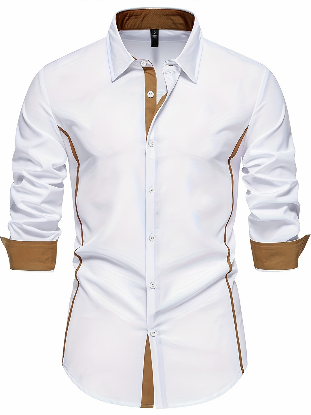Harlan | Contrast-Trim Button-Up Shirt