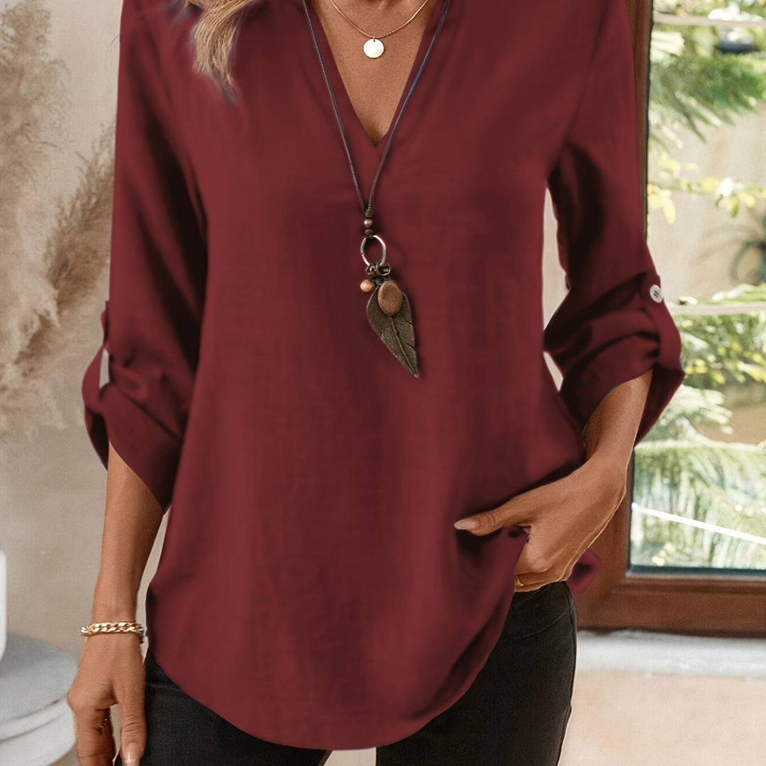 Adele | Refined Roll-Tab Blouse