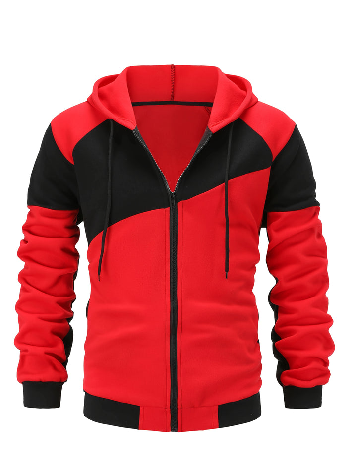 Carter | Color Block Zip-Up Hooded Jacket