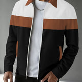 Caleb | Color-Block Zip-Up Jacket