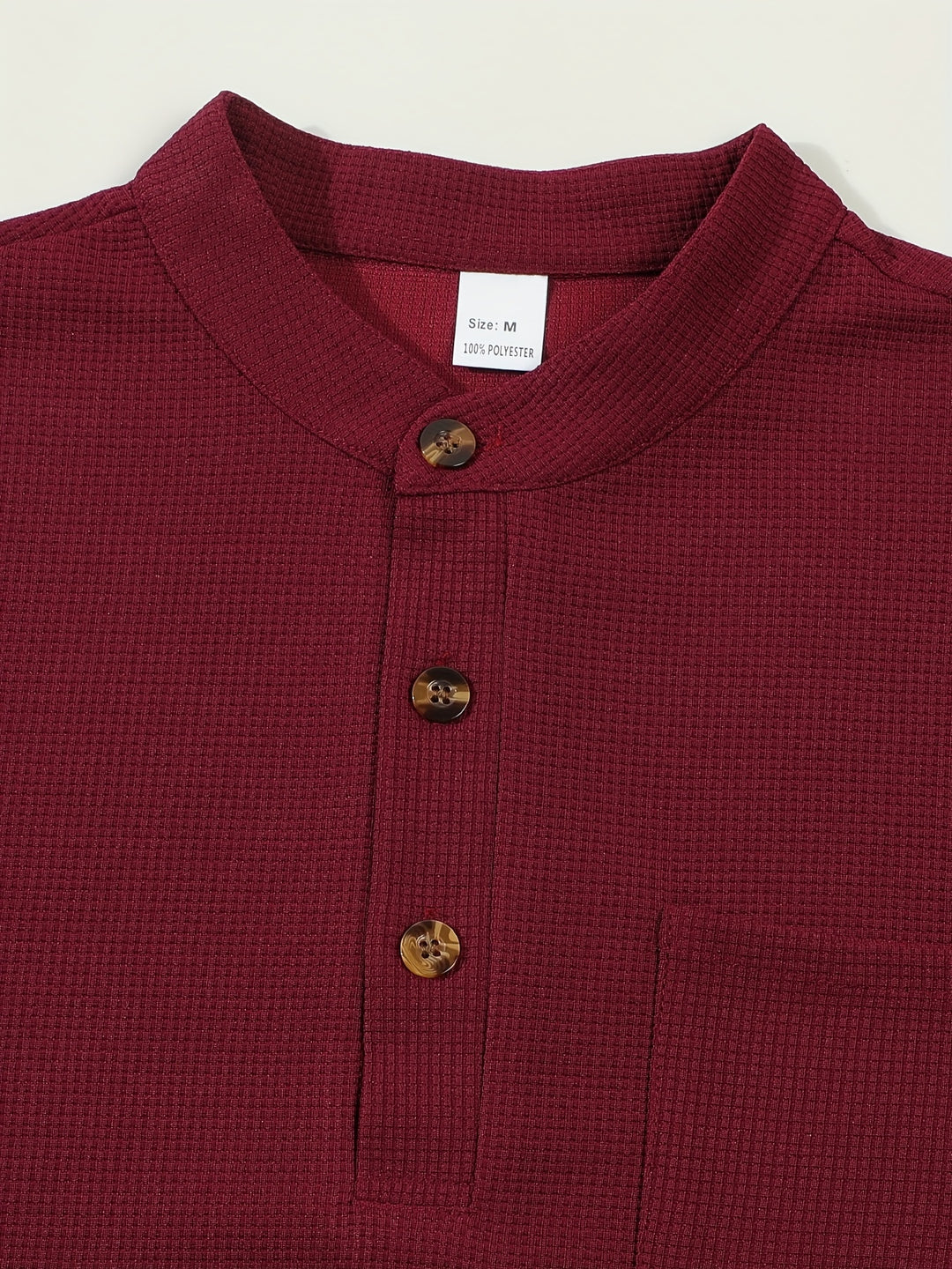 Dominic | Refined Textured Henley Shirt