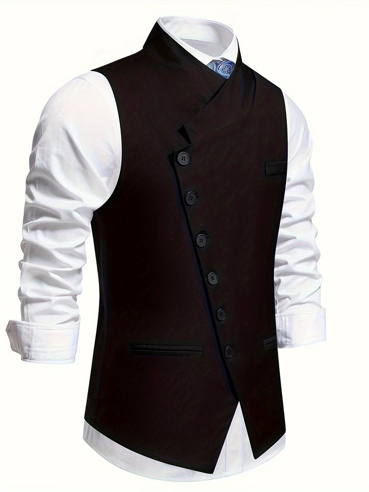 Jasper | Slant-Button Notch Lapel Vest
