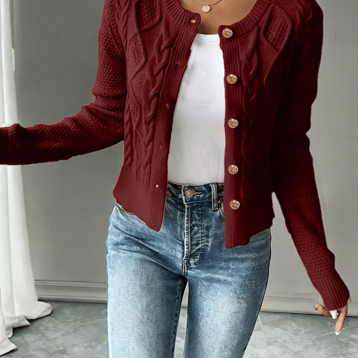Matilda | Cable-Knit Button-Front Cardigan