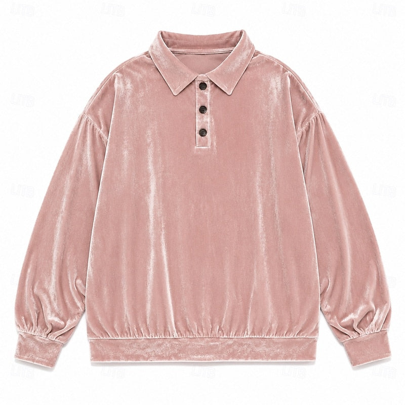 Cassidy | Relaxed Collared Pullover Top
