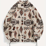 Dahlia | Patterned Plush Zip-Up Jacket