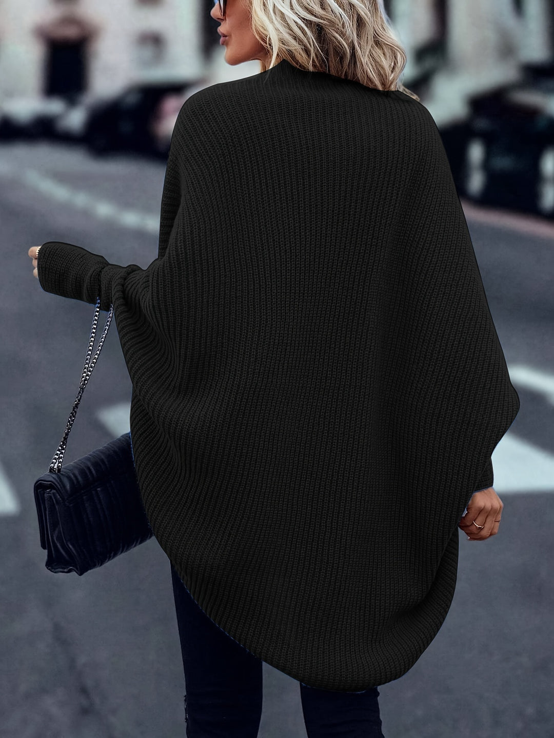 Vanessa | Christmas Draped Open-Front Cardigan