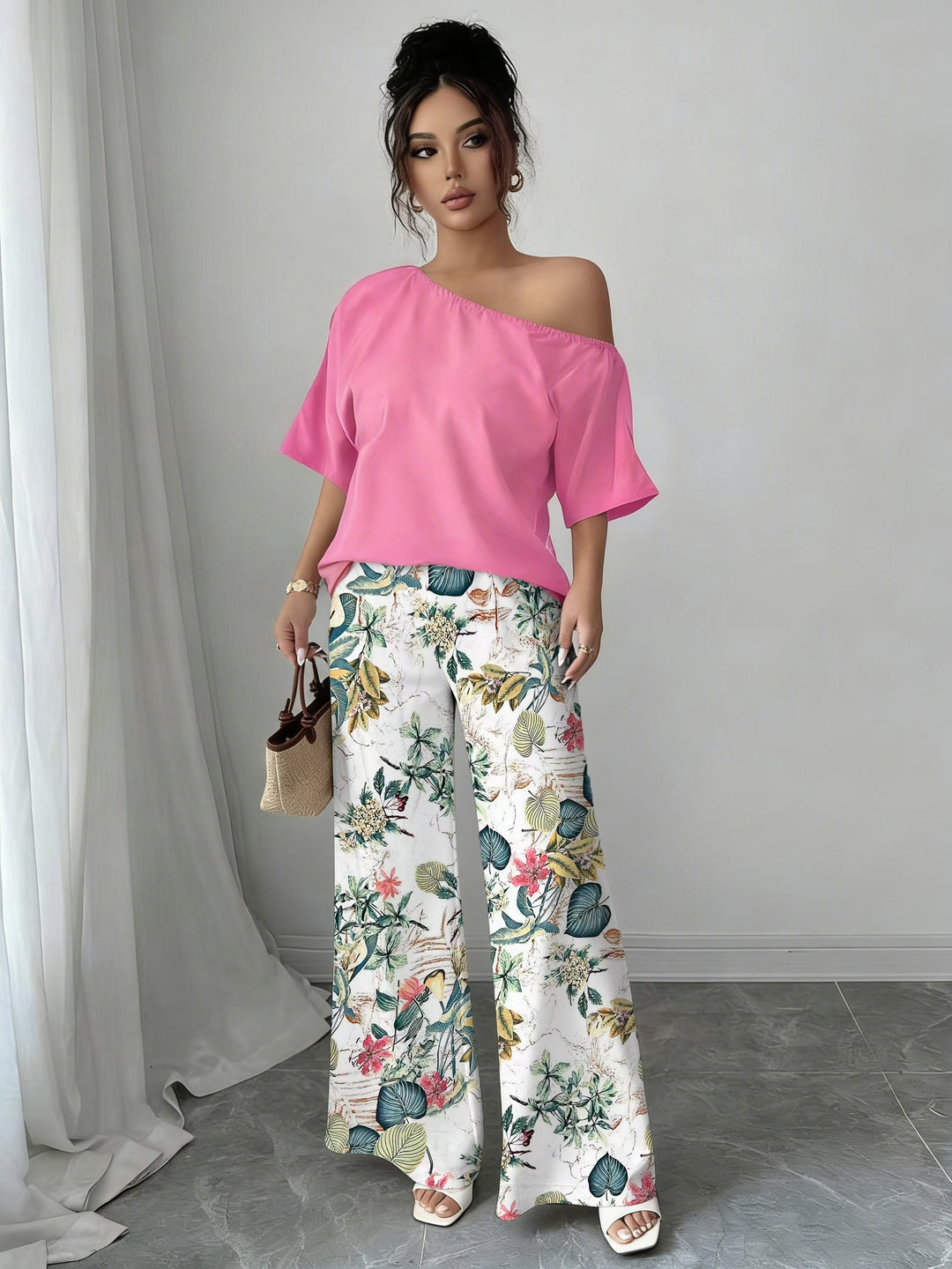 Rosabel | Off-Shoulder Floral Two-Piece Set