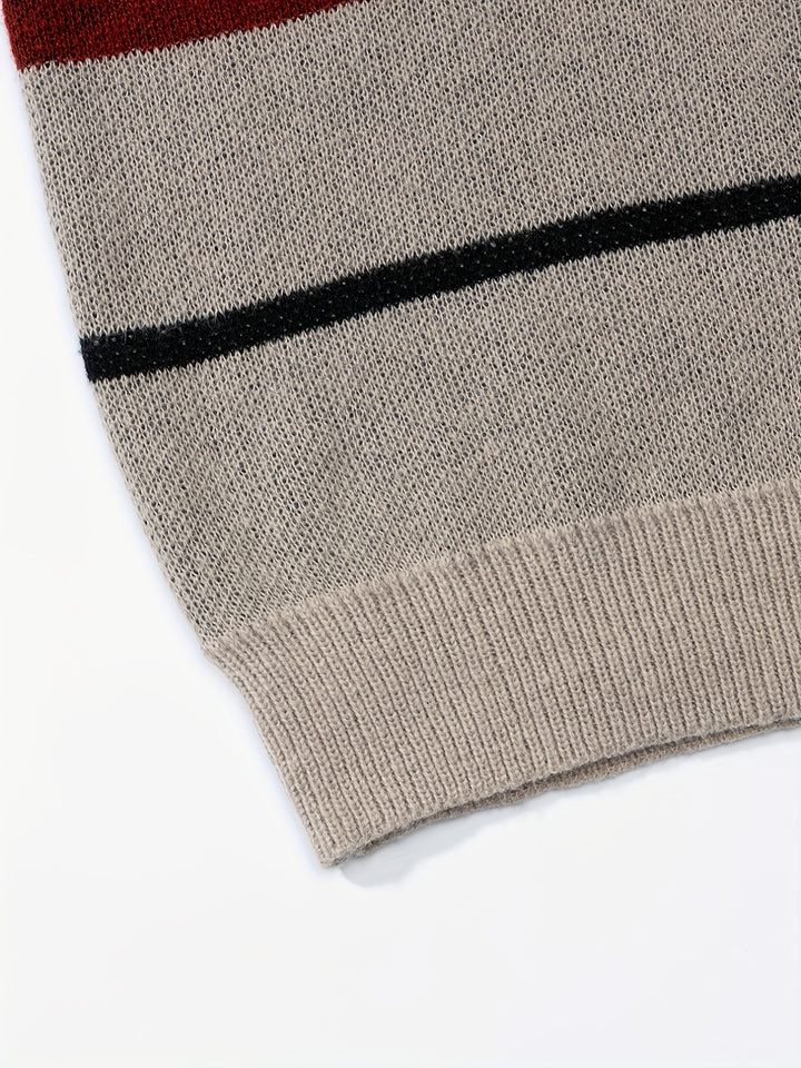 Edmund | Color Block Crewneck Sweater