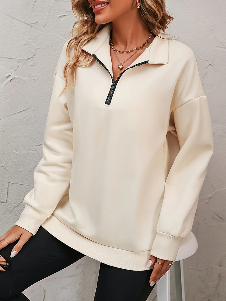 Briony | Relaxed Half-Zip Sweatshirt