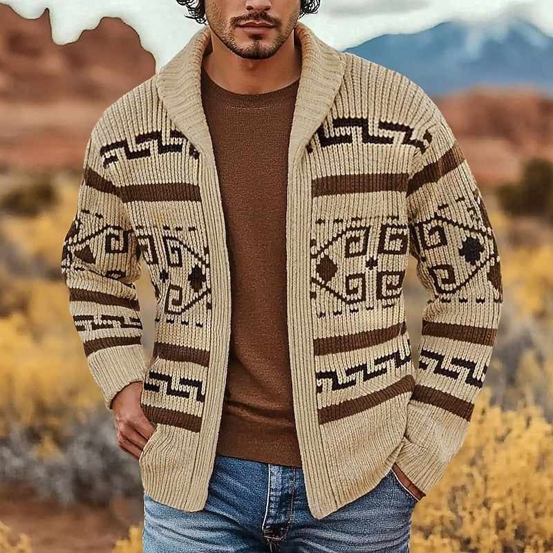 Dean | Patterned Zip Cardigan