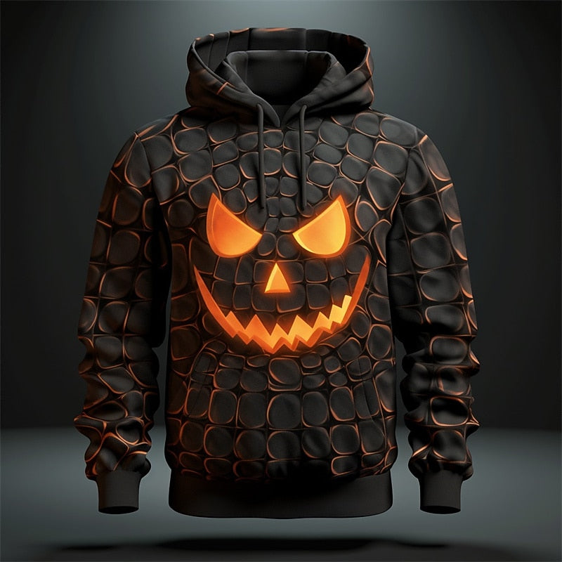 Harlan | Halloween Pumpkin-Print Hoodie