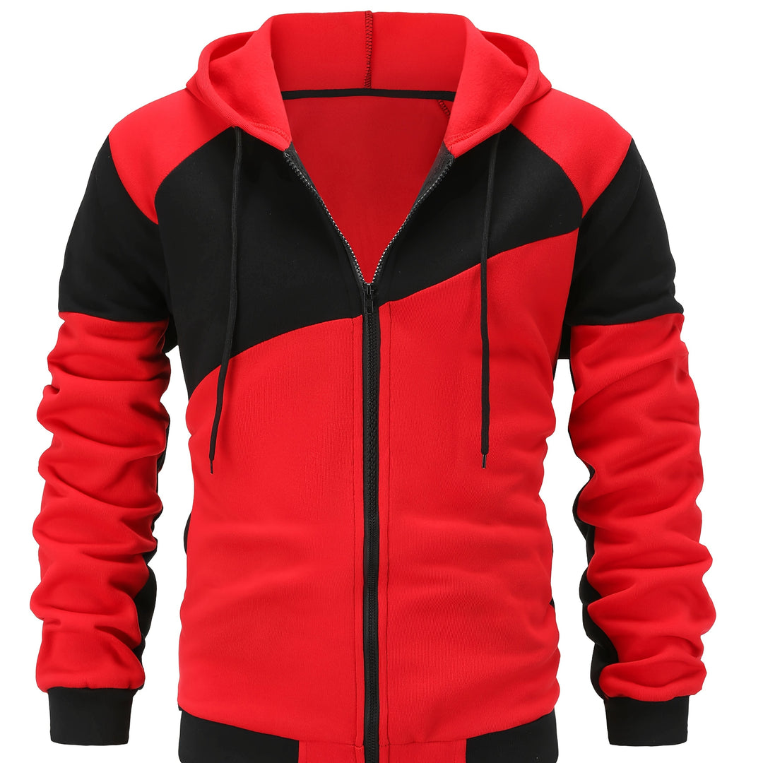 Carter | Color Block Zip-Up Hooded Jacket
