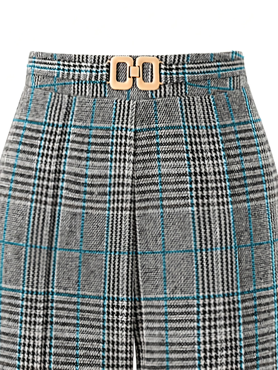 Brooke | Refined Wide-Leg Plaid Trousers