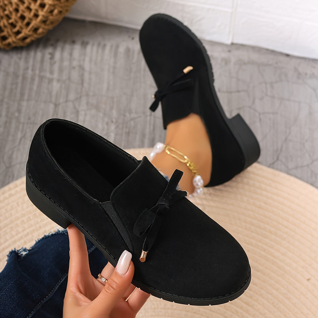 Odette | Bow-Detail Slip-On Loafers
