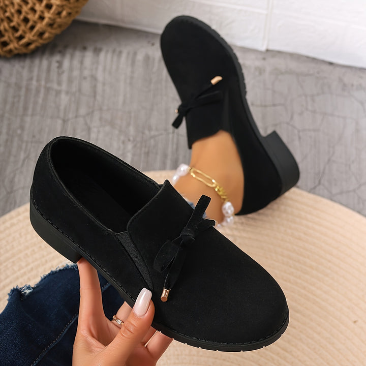 Odette | Bow-Detail Slip-On Loafers