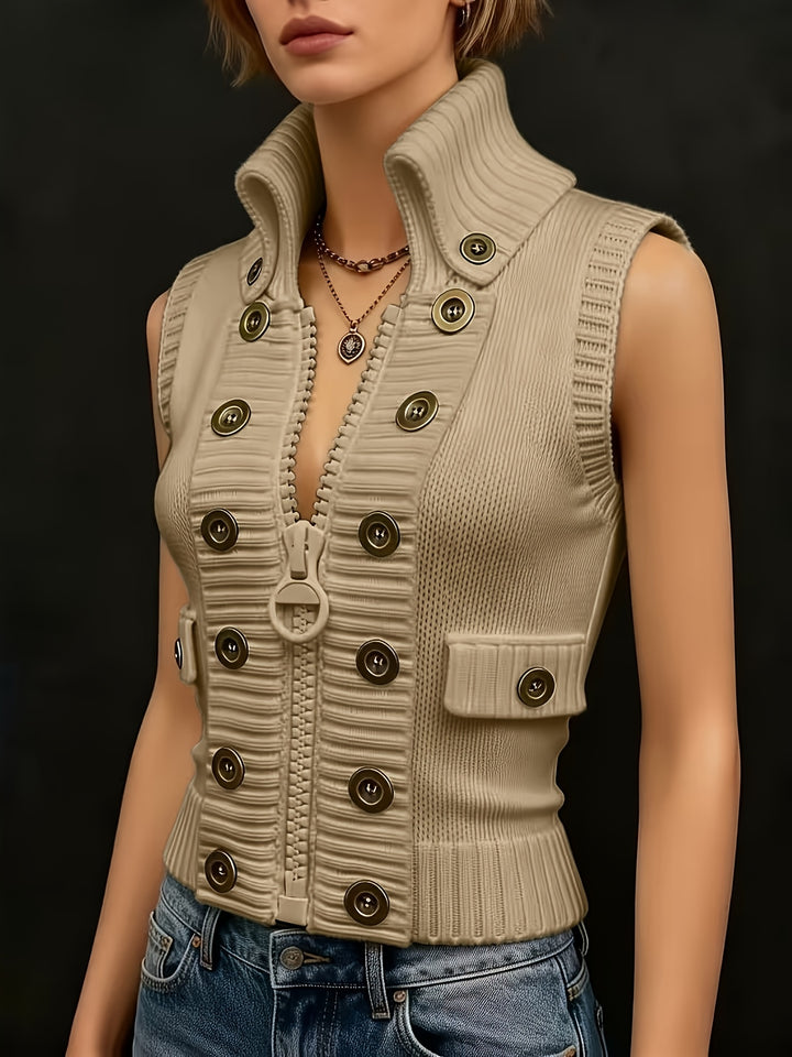 Marlon | Structured Zip-Front Vest