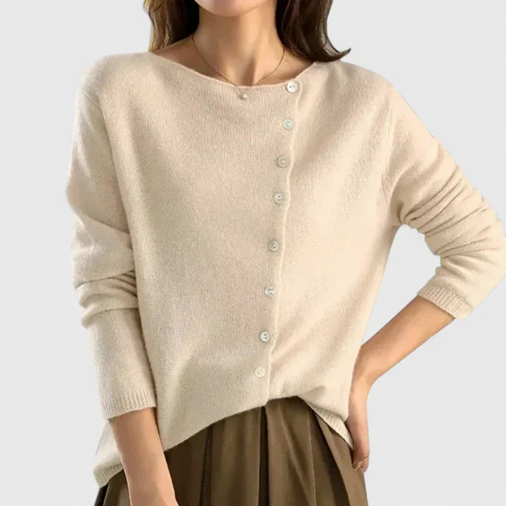Lena | Asymmetric Button Cardigan