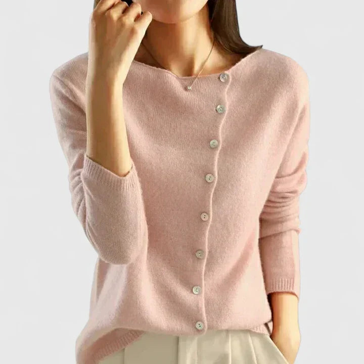 Lena | Asymmetric Button Cardigan