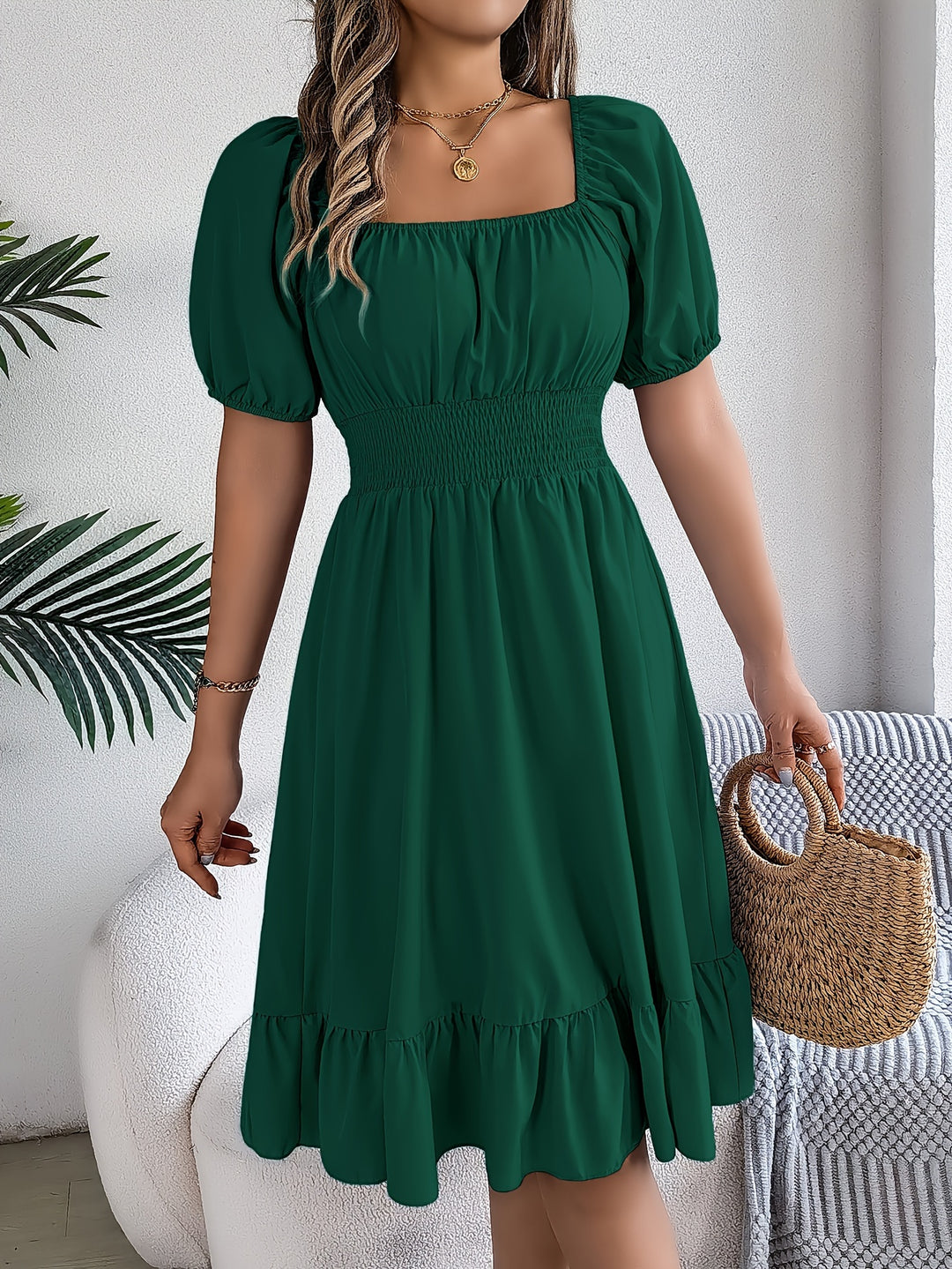 Lorraine | Square Neck A-Line Dress