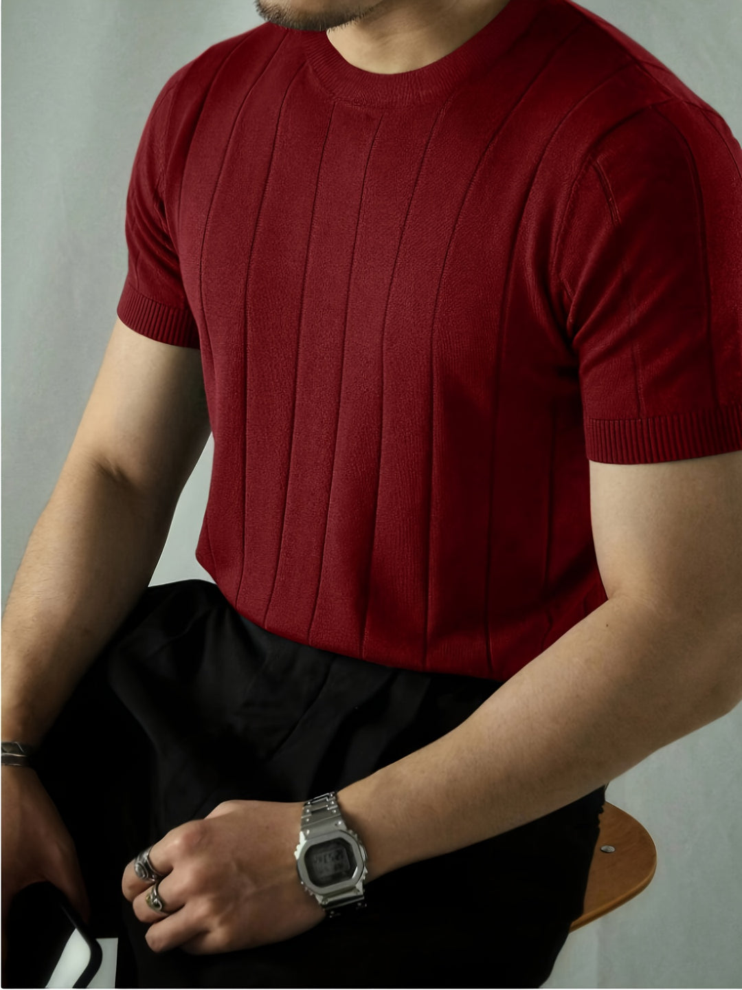 Landon | Ribbed Short-Sleeve Top