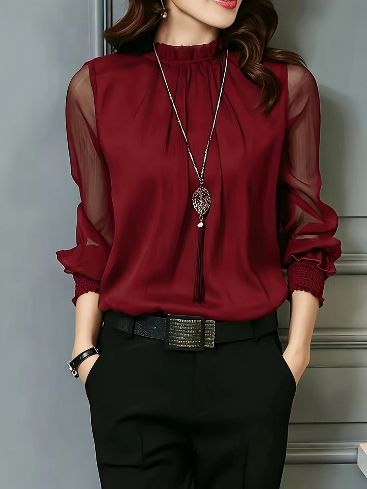 Bernadette | Elegant Stand-Collar Blouse