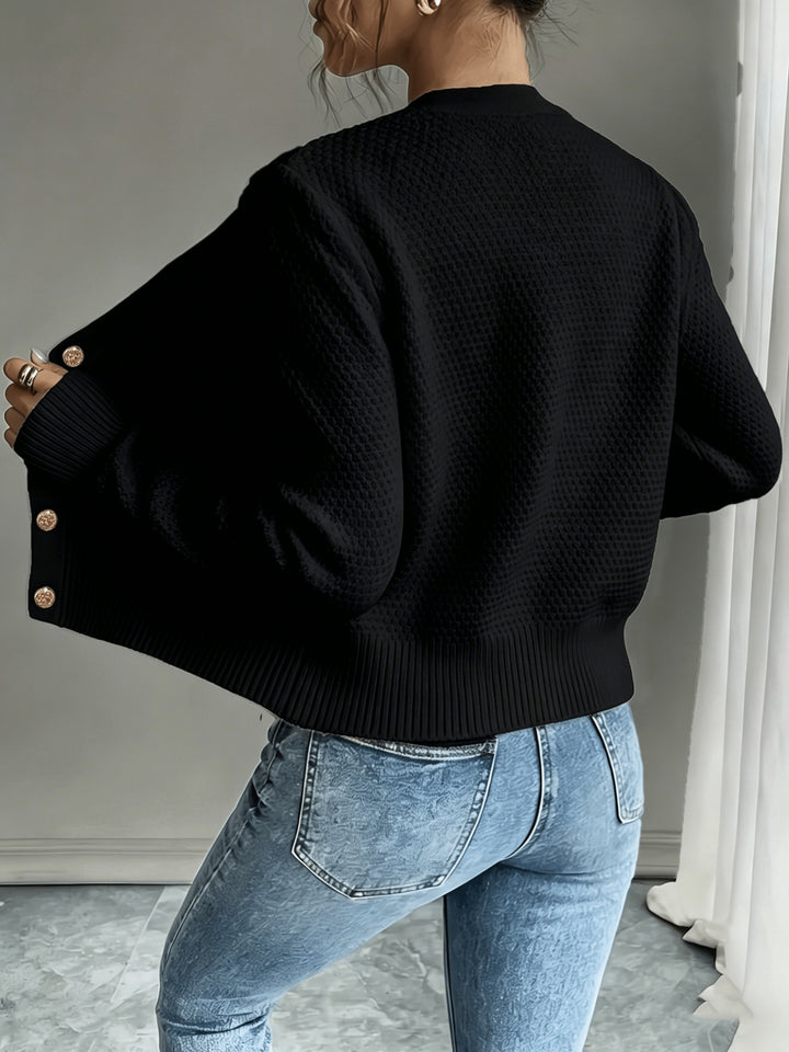 Matilda | Cable-Knit Button-Front Cardigan
