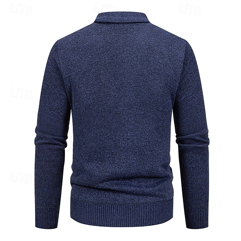 Duncan | Refined Argyle Button-Up Cardigan
