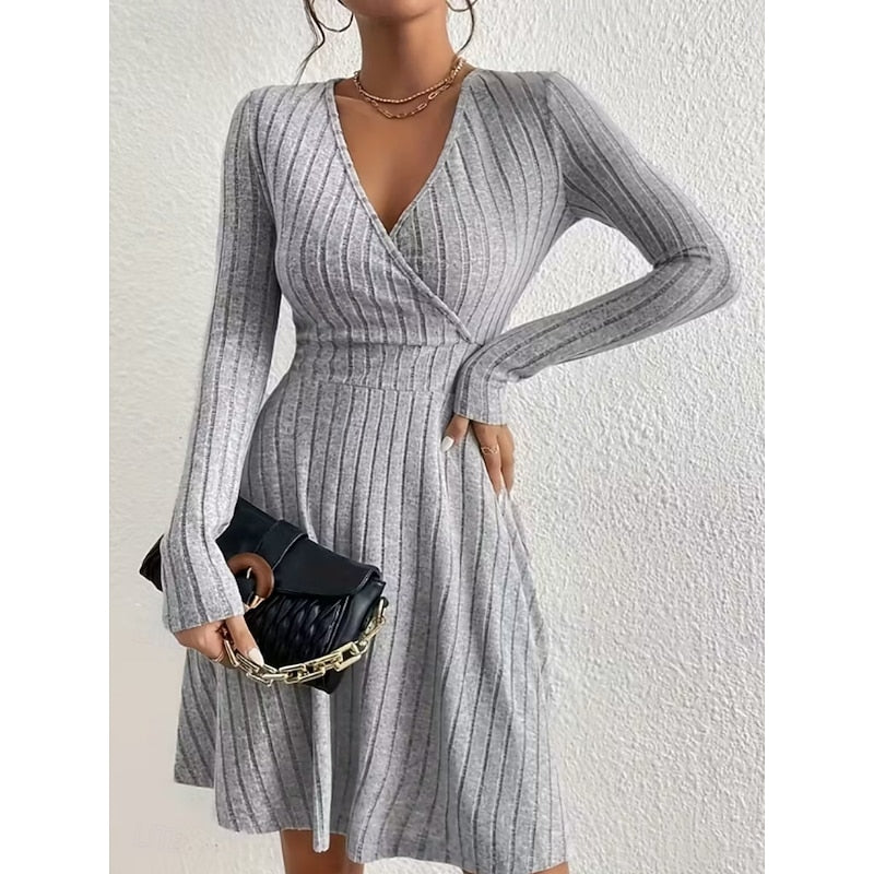Serena | Elegant Wrap-Front A-Line Dress