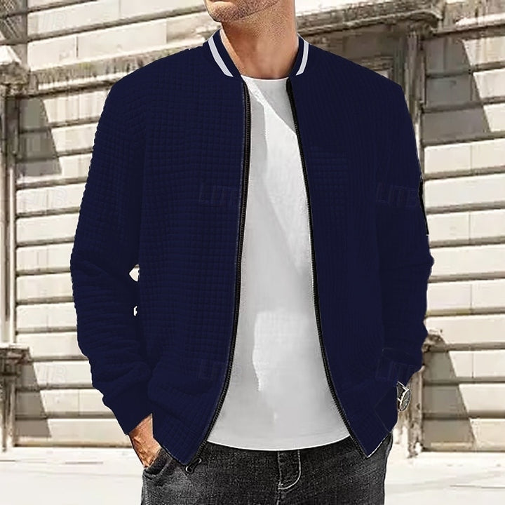 Callister | Textured Zip-Up Bomber Jacket