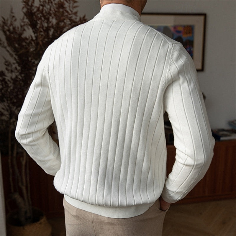 Merrick | Ribbed V-Neck Cardigan