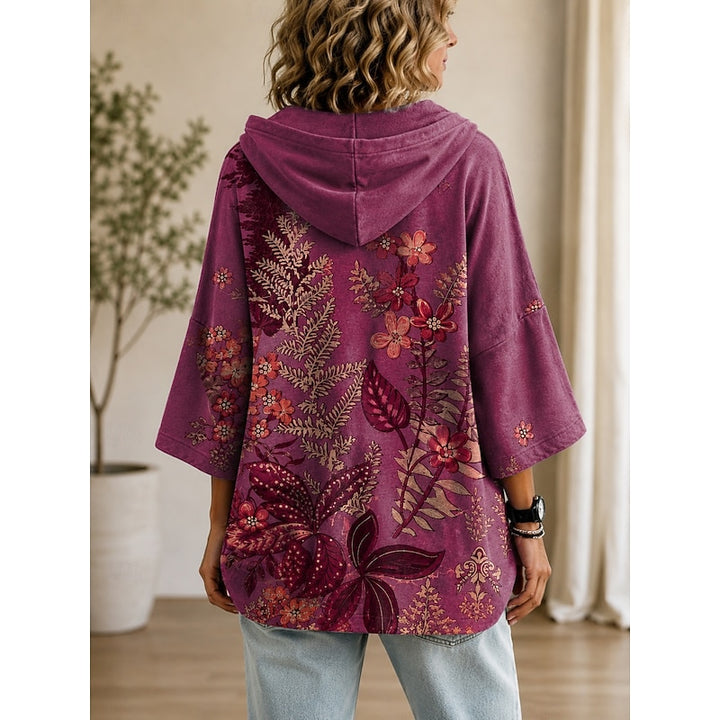 Noreen | Floral Print Hoodie