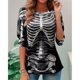 Rosalie | Skeleton Halloween Long-Sleeve Top