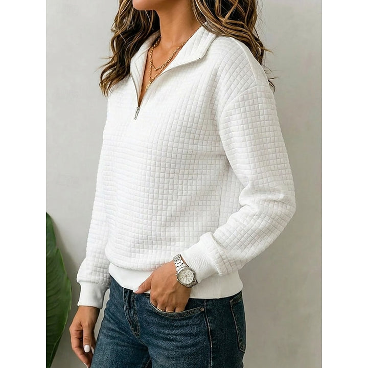 Tamsin | Textured Quarter-Zip Pullover