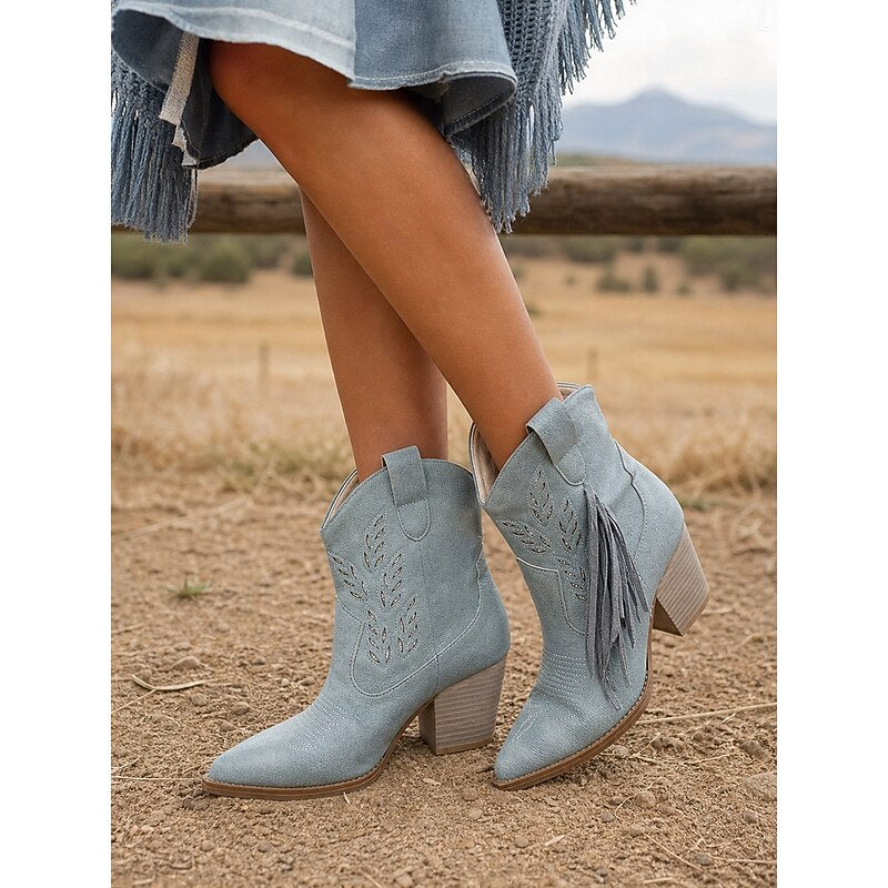 Georgina | Western Tassel Ankle Boots