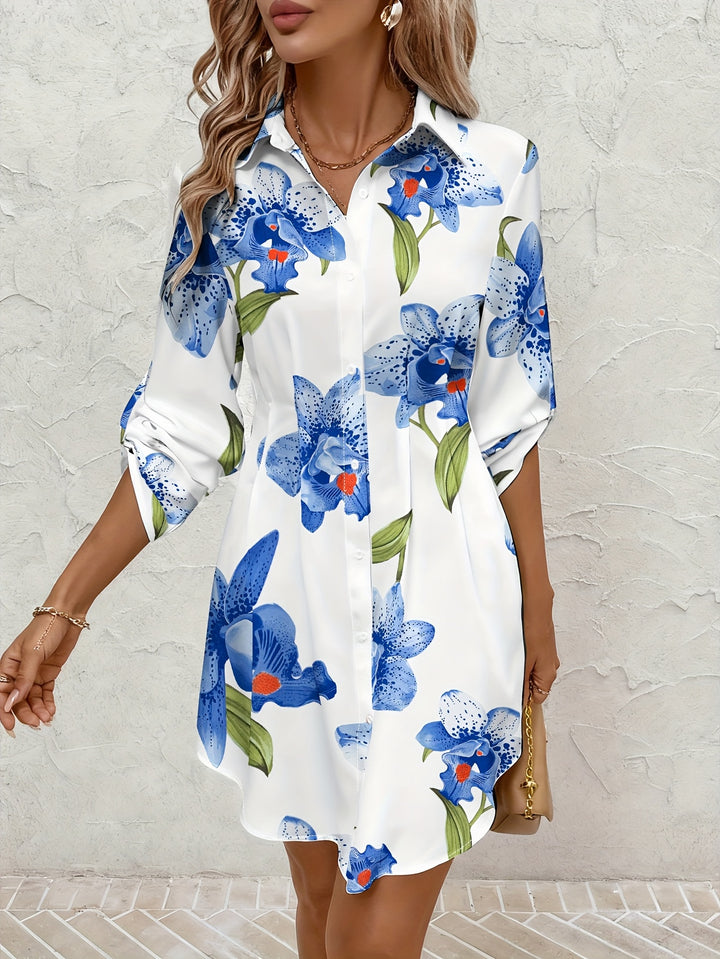 Rosalyn | Floral Button-Front Shirt Dress