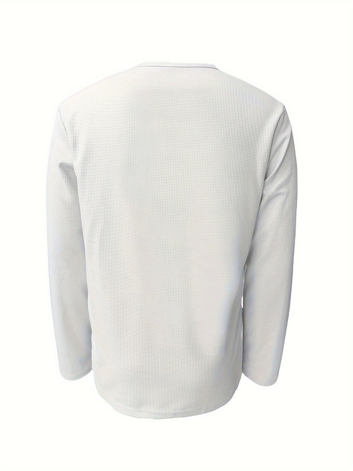 Jonah | Textured Long-Sleeve Henley Shirt