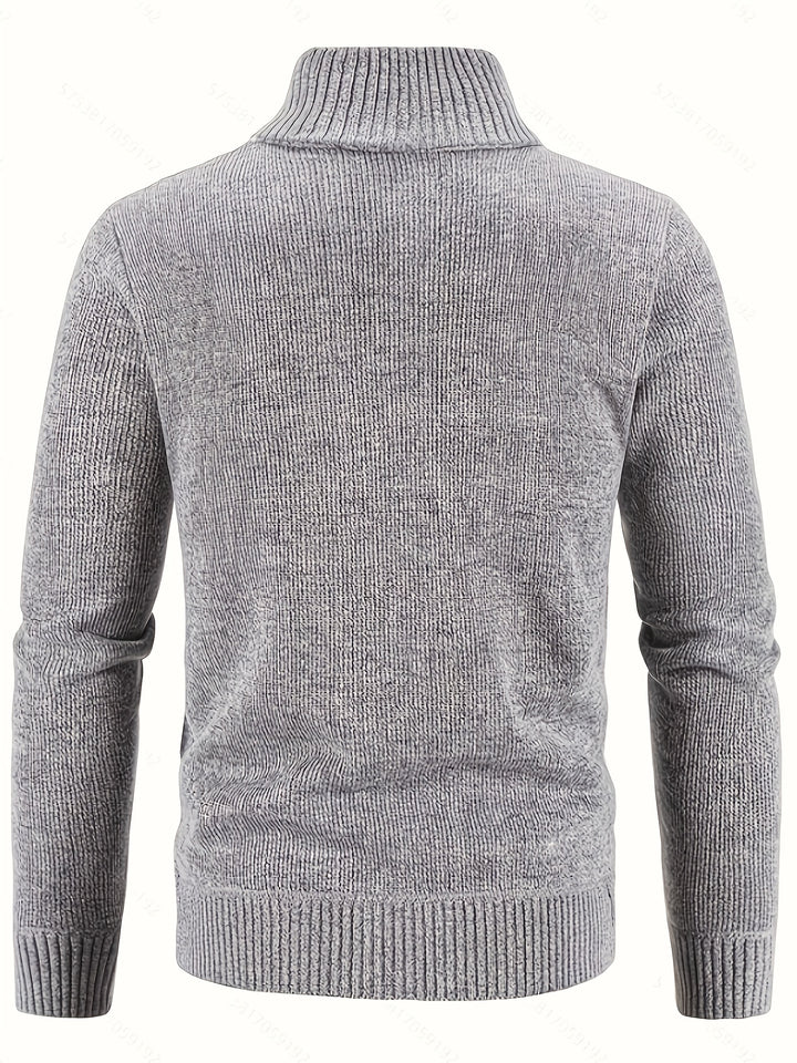 Malcolm | Textured Zip-Up Cardigan