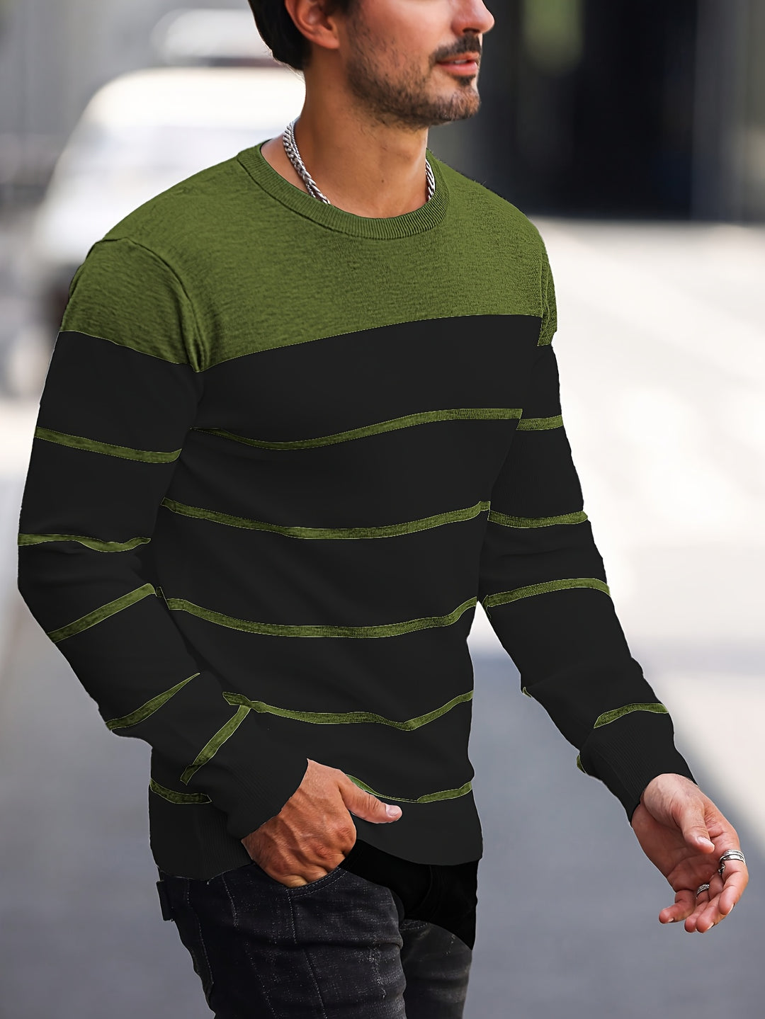 Bennington | Classic Striped Crew Neck Sweater