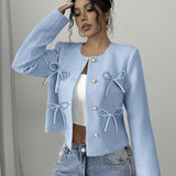Seraphina | Bow-Detail Cropped Jacket
