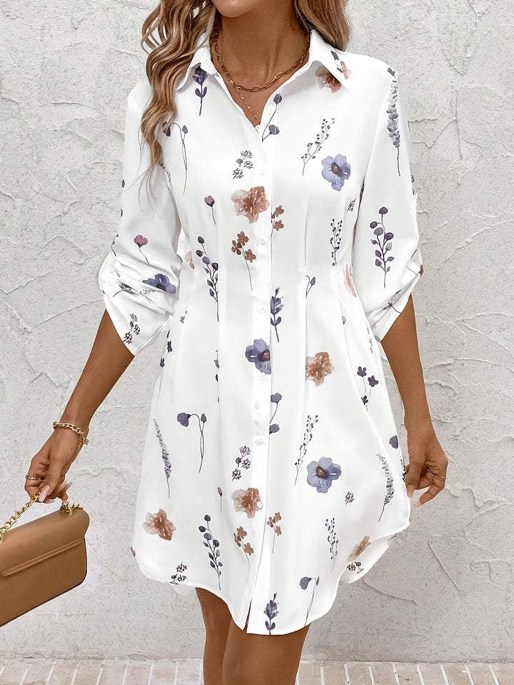 Rosalyn | Floral Button-Front Shirt Dress