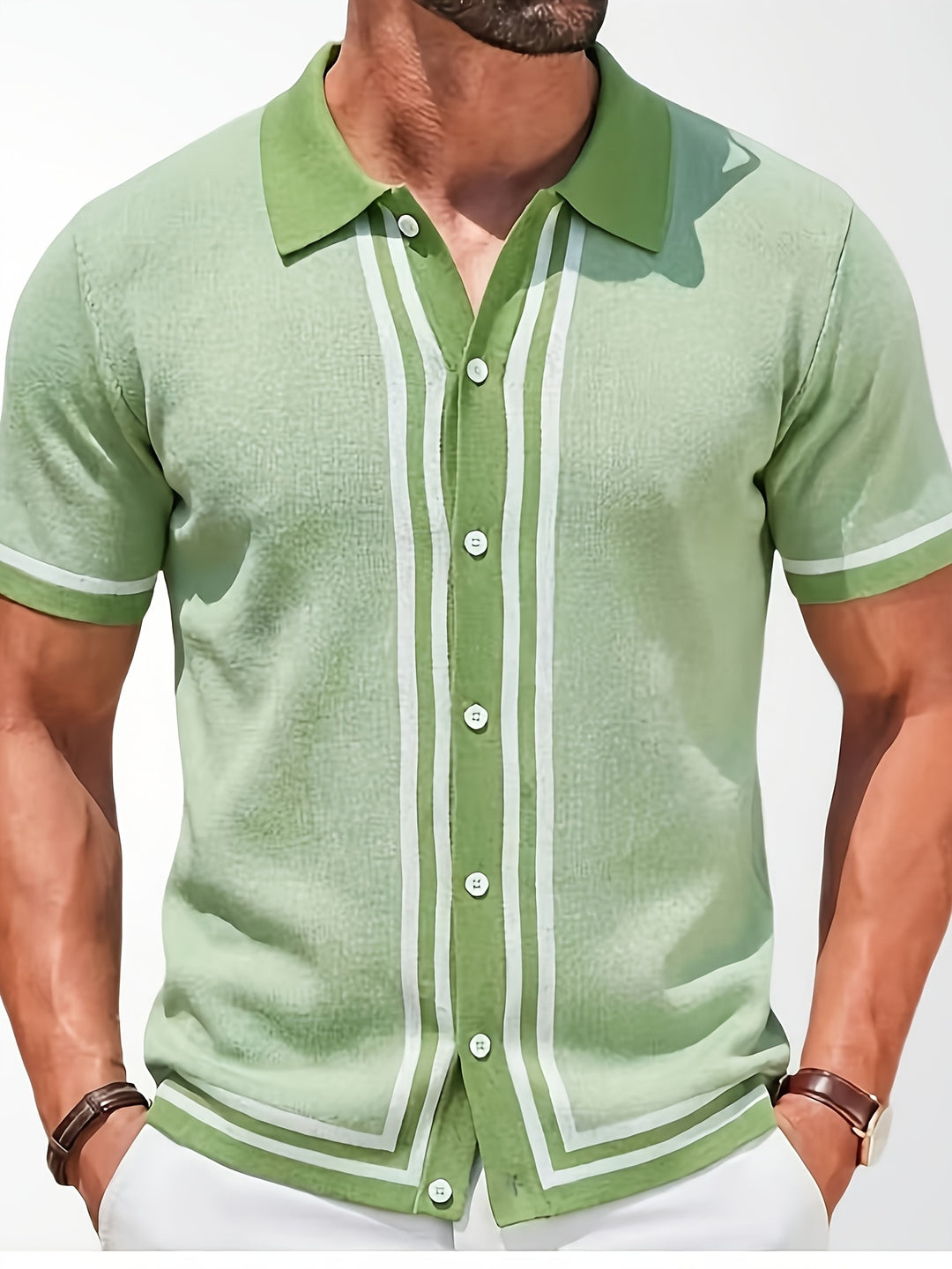 Winston | Retro Striped Short-Sleeve Shirt