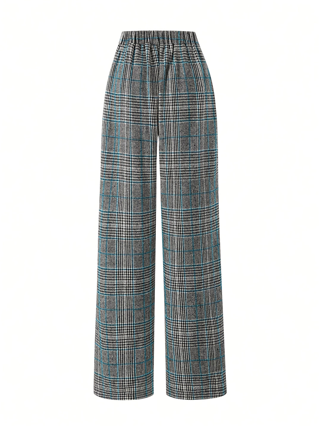 Brooke | Refined Wide-Leg Plaid Trousers