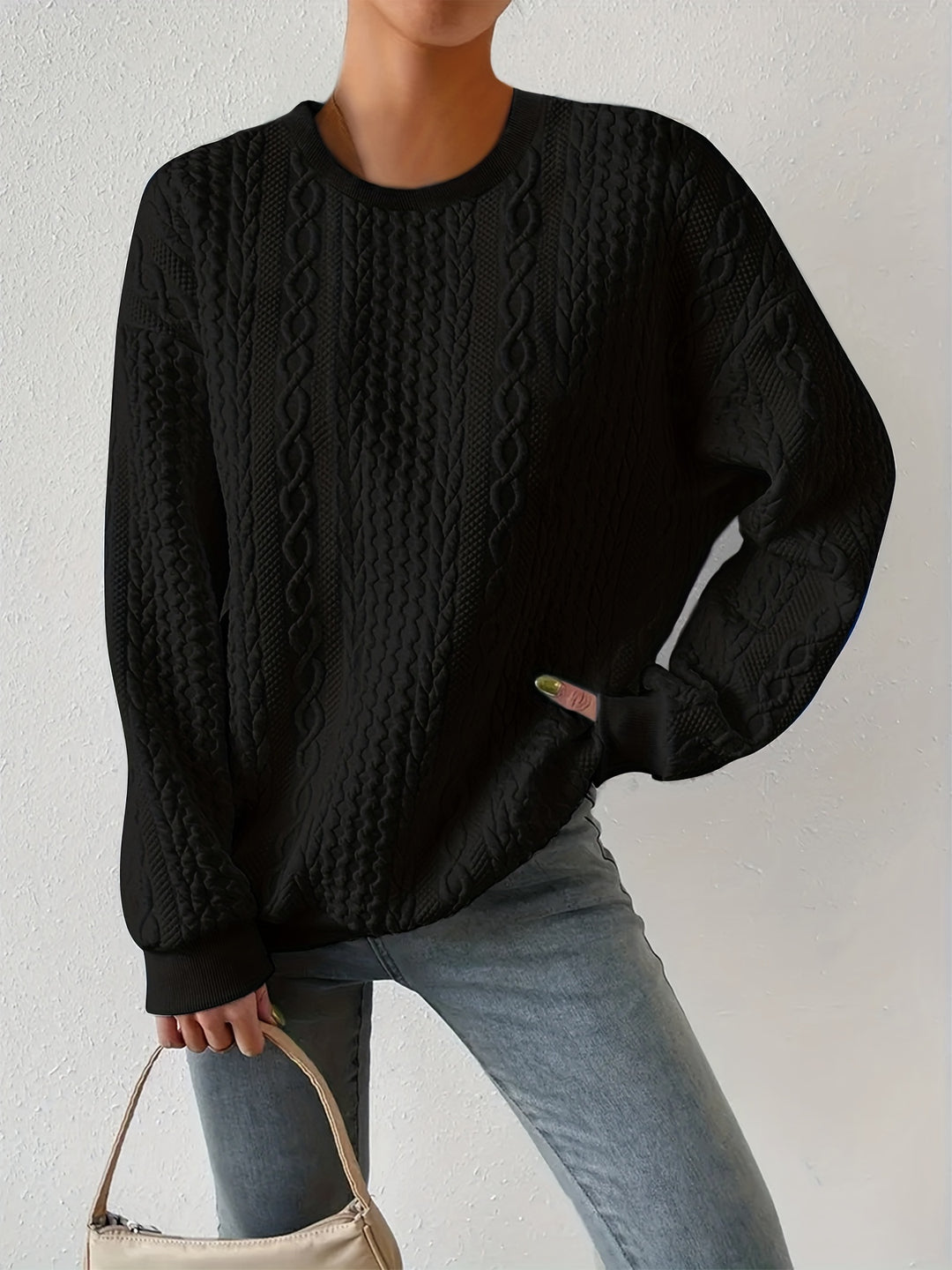 Marion | Textured Crewneck Sweatshirt