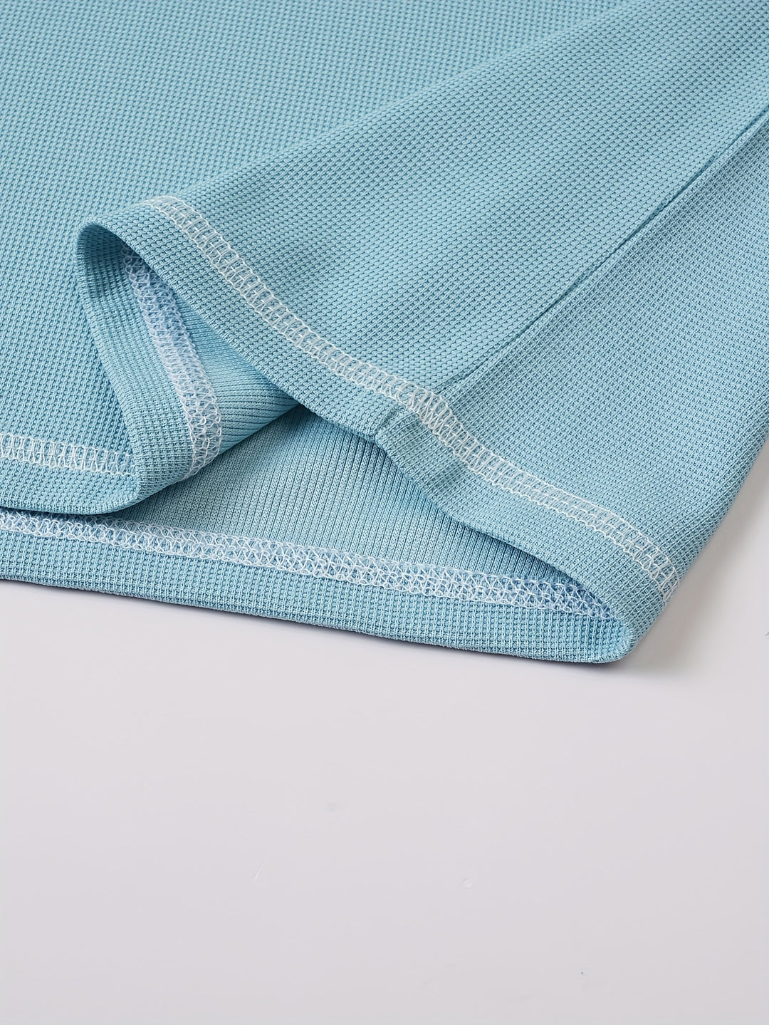 Maxwell | Textured Button-Neck Tee