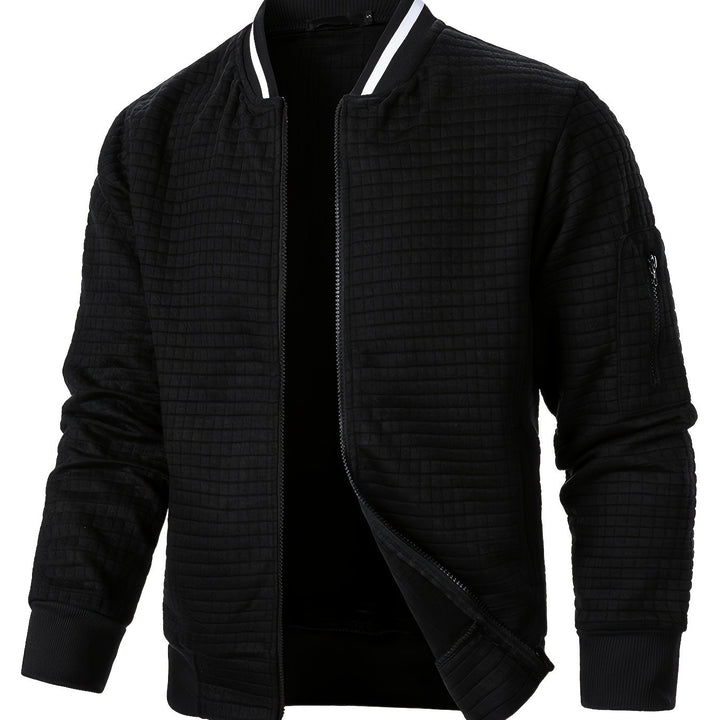 Hayes | Textured Zip Bomber Jacket