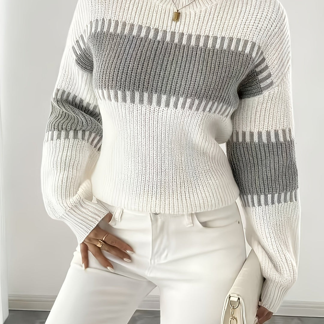 Lorna | Colour-Block Striped Sweater