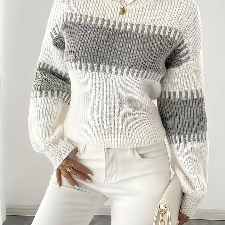 Lorna | Colour-Block Striped Sweater