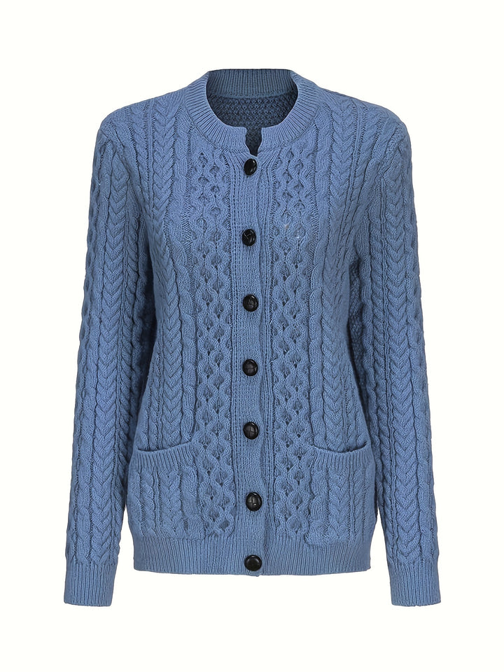 Annalise | Cable-Knit Button Cardigan
