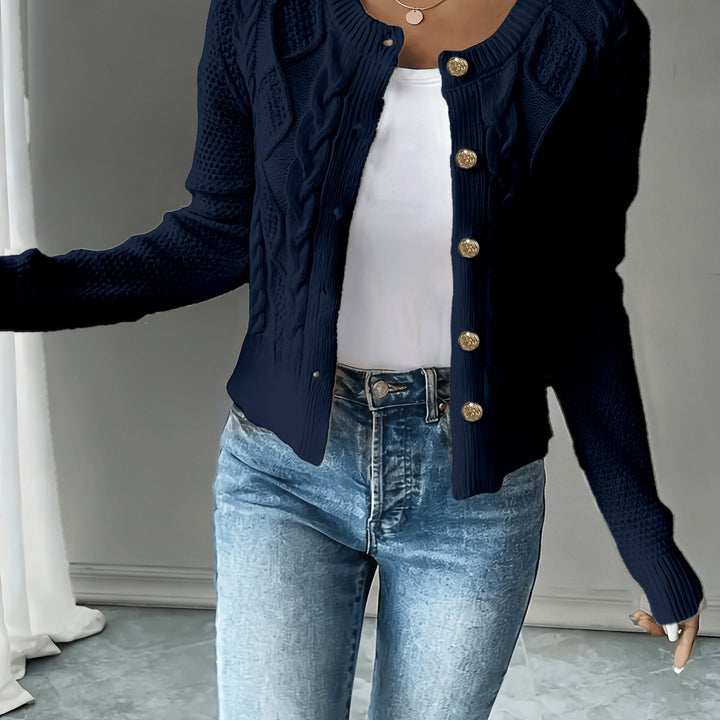 Matilda | Cable-Knit Button-Front Cardigan